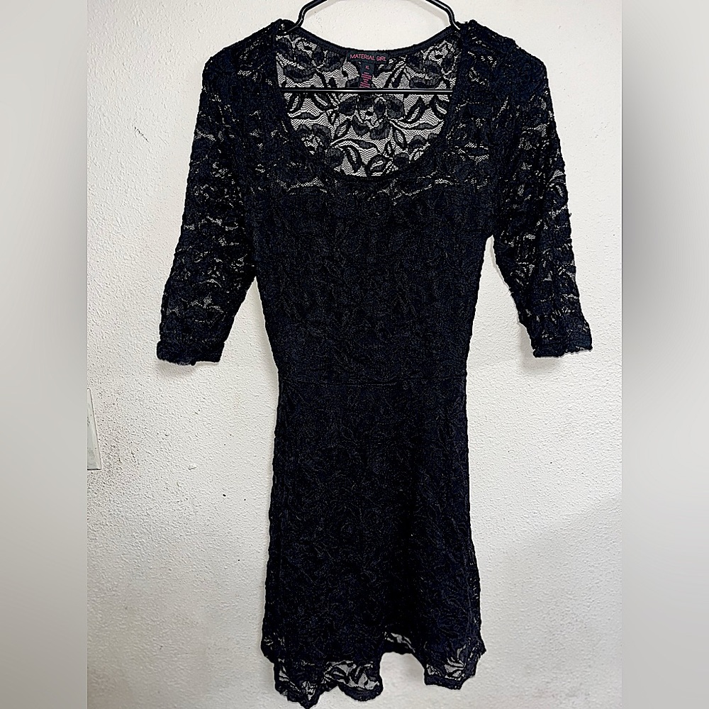 Material Girl black lace dress